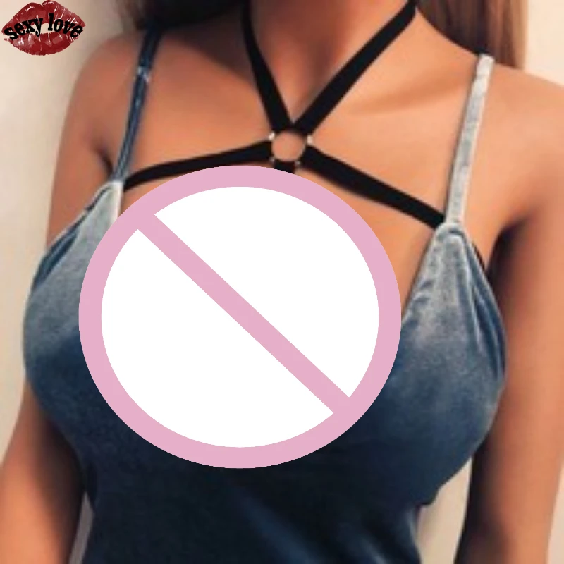 

Sexy love Fashion Black Wire Harness Hollow Belt Bra Belt Bow Accessories European and American Women's Personalized Underwear