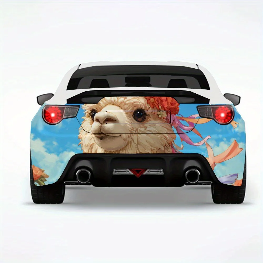 

Alpaca Car Sticker-Vinyl Decal for Car Rear, Waterproof Self-Adhesive Vinyl Stickers for Vehicle Tail & Bumper, Decoration Prote