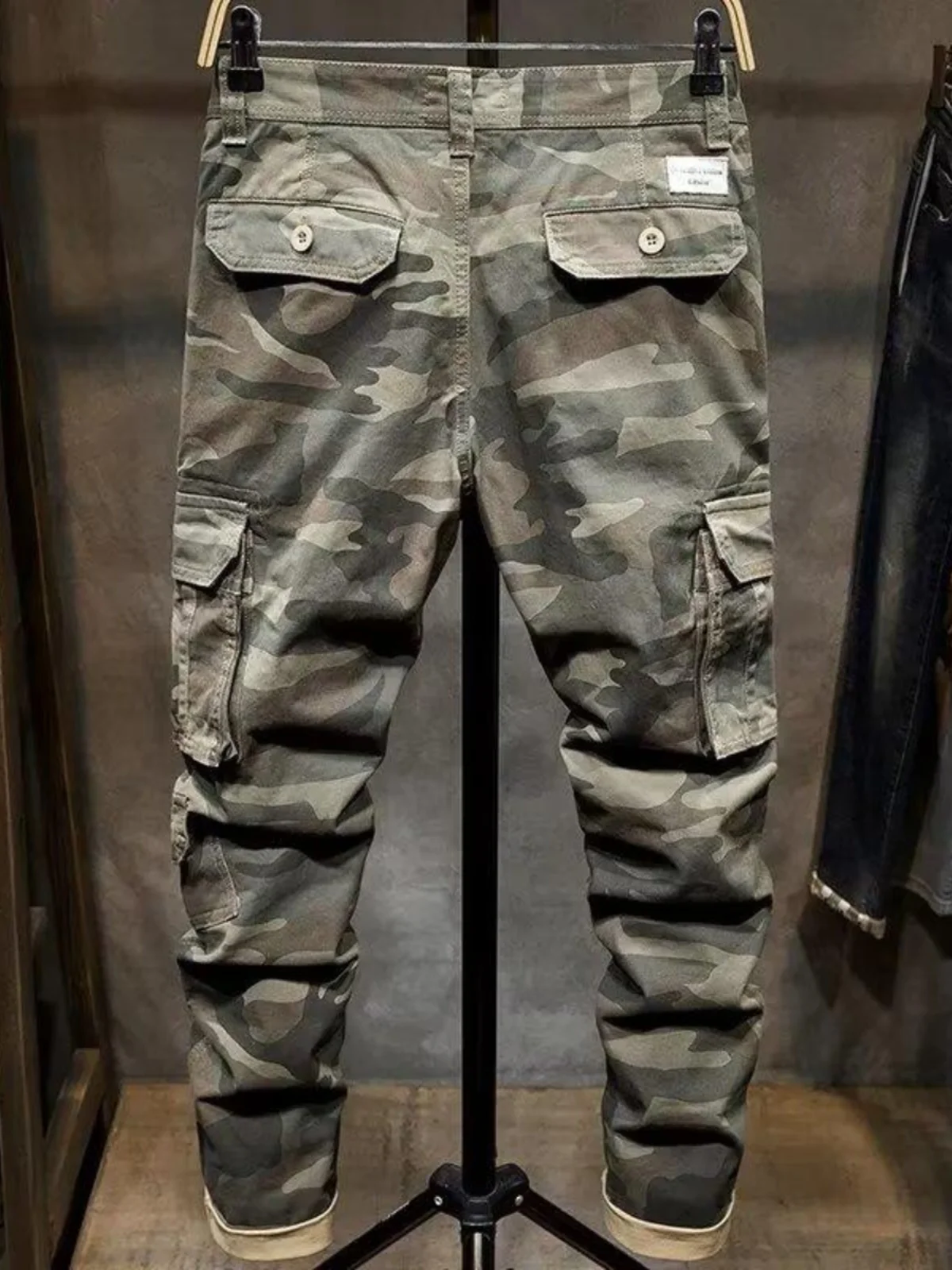 Men's Camouflage Pants Versatile Casual Sporty Slim Fit Workwear Trousers Korean Style All-Match Long Pants Spring Autumn