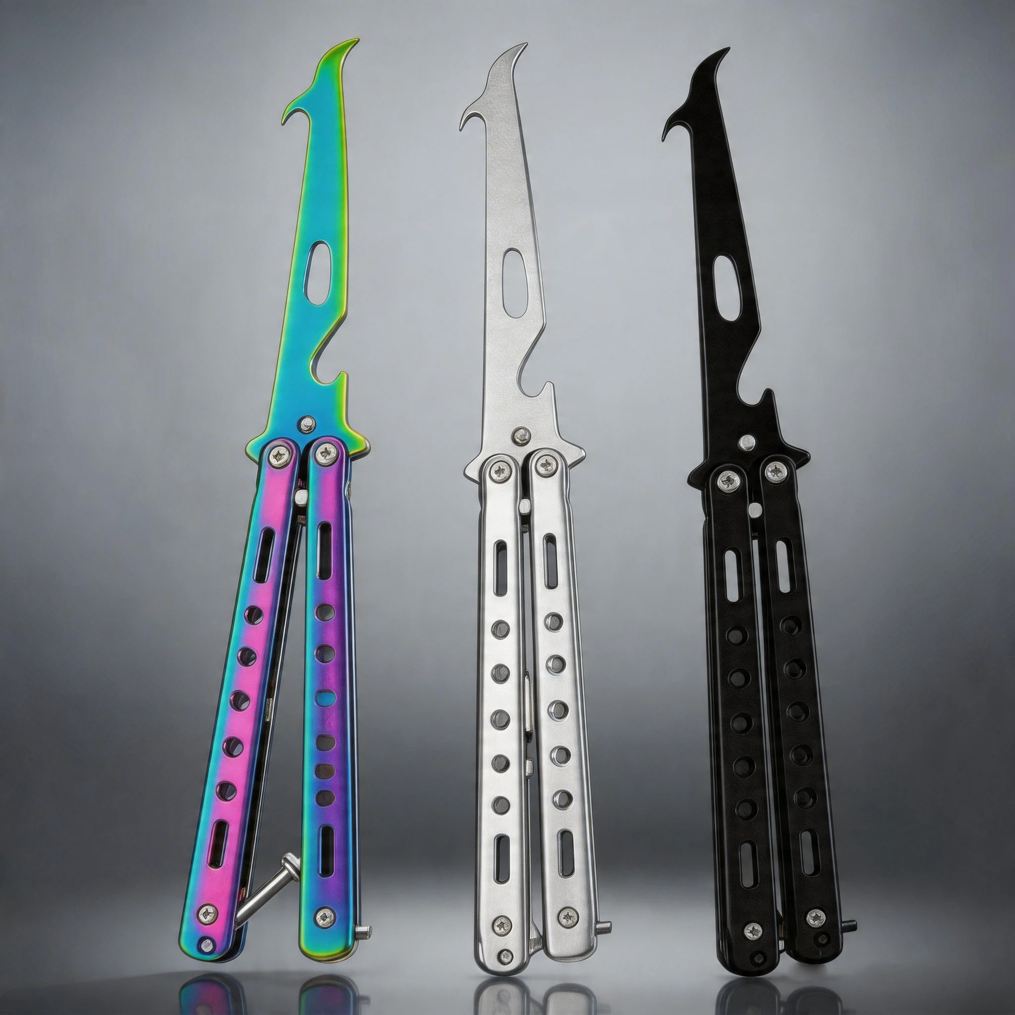 Unsharpened practice knife foldable tire cleaning hook screwdriver accessories stone remover rock digging tools butterfly knife