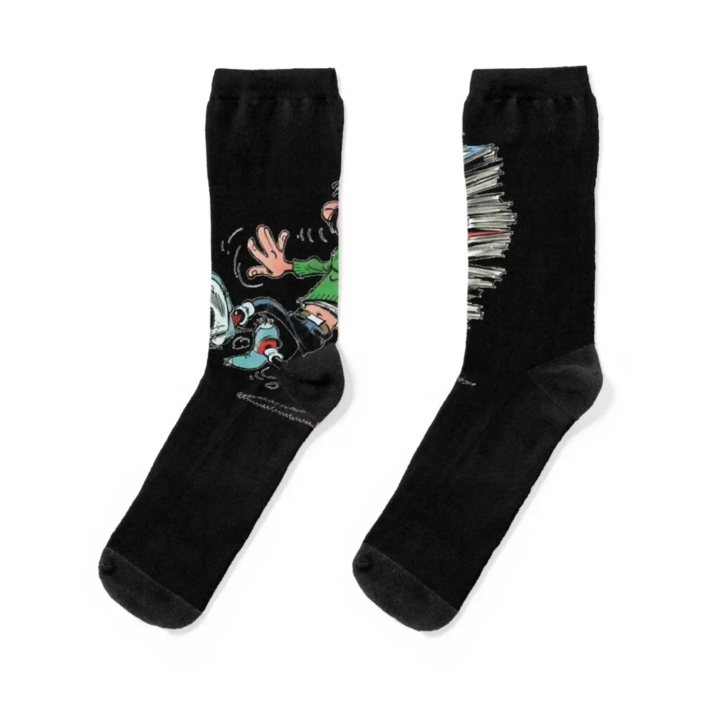 

My Favorite People Spirou Paper Vintage Retro Socks designer brand snow Stockings man Socks Women's Men's