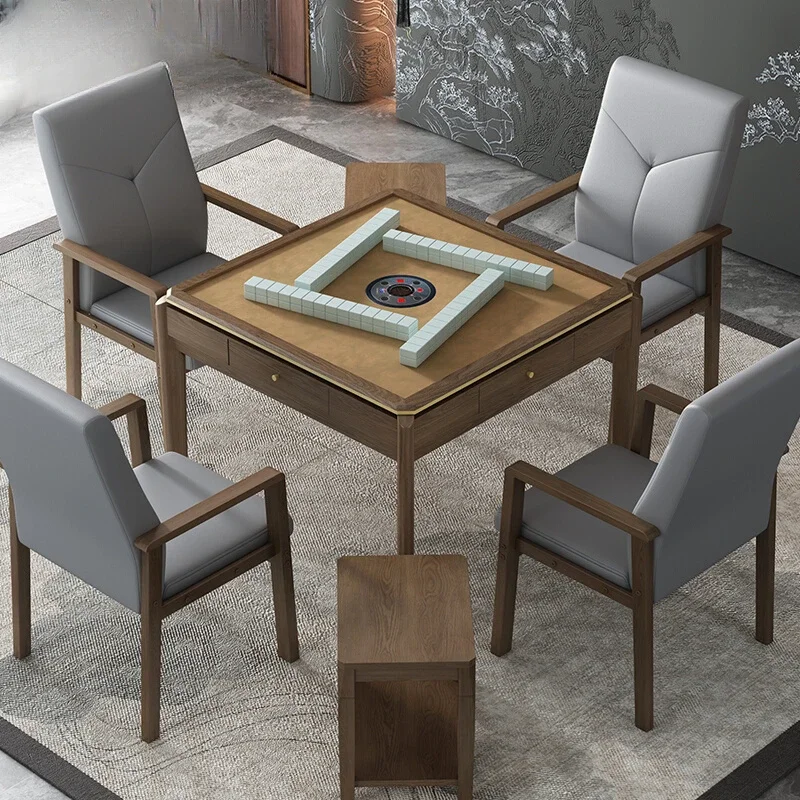 April Story Solid Wood Intelligent Mute Mahjong Machine Automatic Roller Coaster Dining Table Dual-Use Mahjong Table