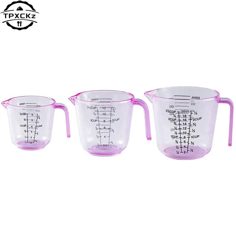 150/300/600ml Plastic Measuring Cup Laboratory Beaker Graduated Cup Water Scale Bottle Kitchen Baking Supplies Measurement Tool