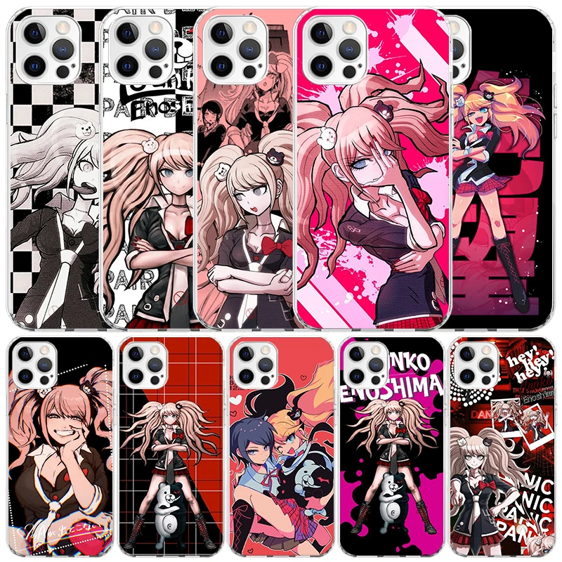 Danganronpa Enoshima Junko Silicon Call Phone Case For Apple iPhone 16 15 14 11 Pro Max 13 Plus 12 Mini 7 8 + X XR XS SE Cover S