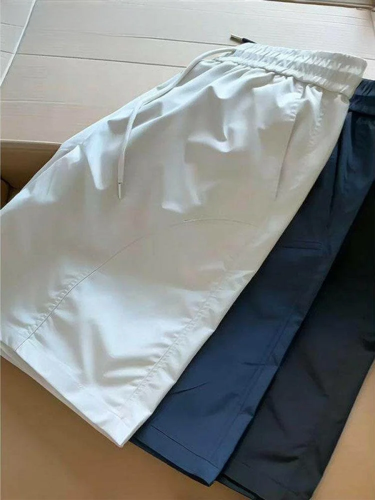 

PSO GTAL Men's Qui Dry Sports orts Ice Silk Thin Summer Beachwear Baskeall Pants Loose Fit Low Waist ort Length Polye...