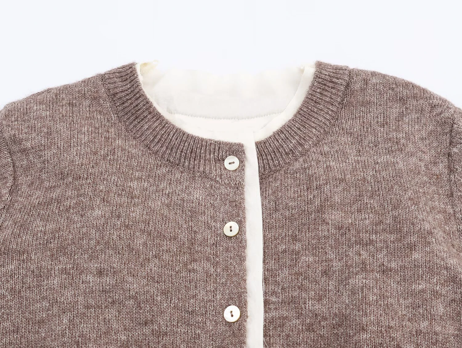 DEEABAE versione coreana unica e super bella giacca cardigan con due maglioni corti lavorati a maglia, girocollo, colore a contrasto