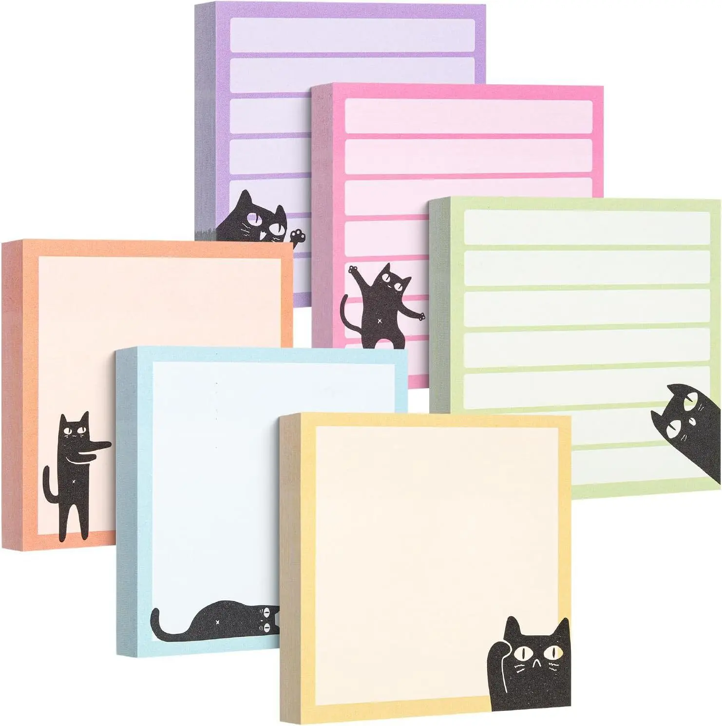 Adorable Kitten Sticky Notes, Creative Cartoon Memo Pads, Fr
