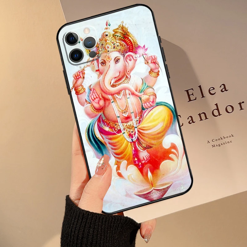 Ganesh Elephant God Funda For iPhone 15 14 13 12 11 16 Pro Max Mini 14 Plus XS Max X XR Phone Case