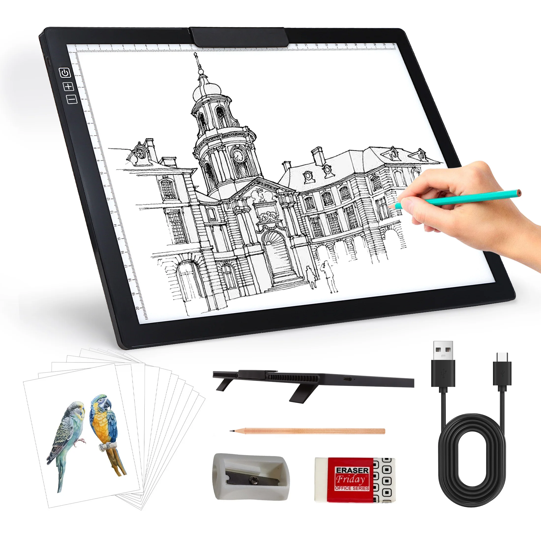 a4-wireless-led-light-pad-with-carry-bag-innovative-stand-and-top-clip-rechargeable-light-box-stepless-dimmable-and-6-l
