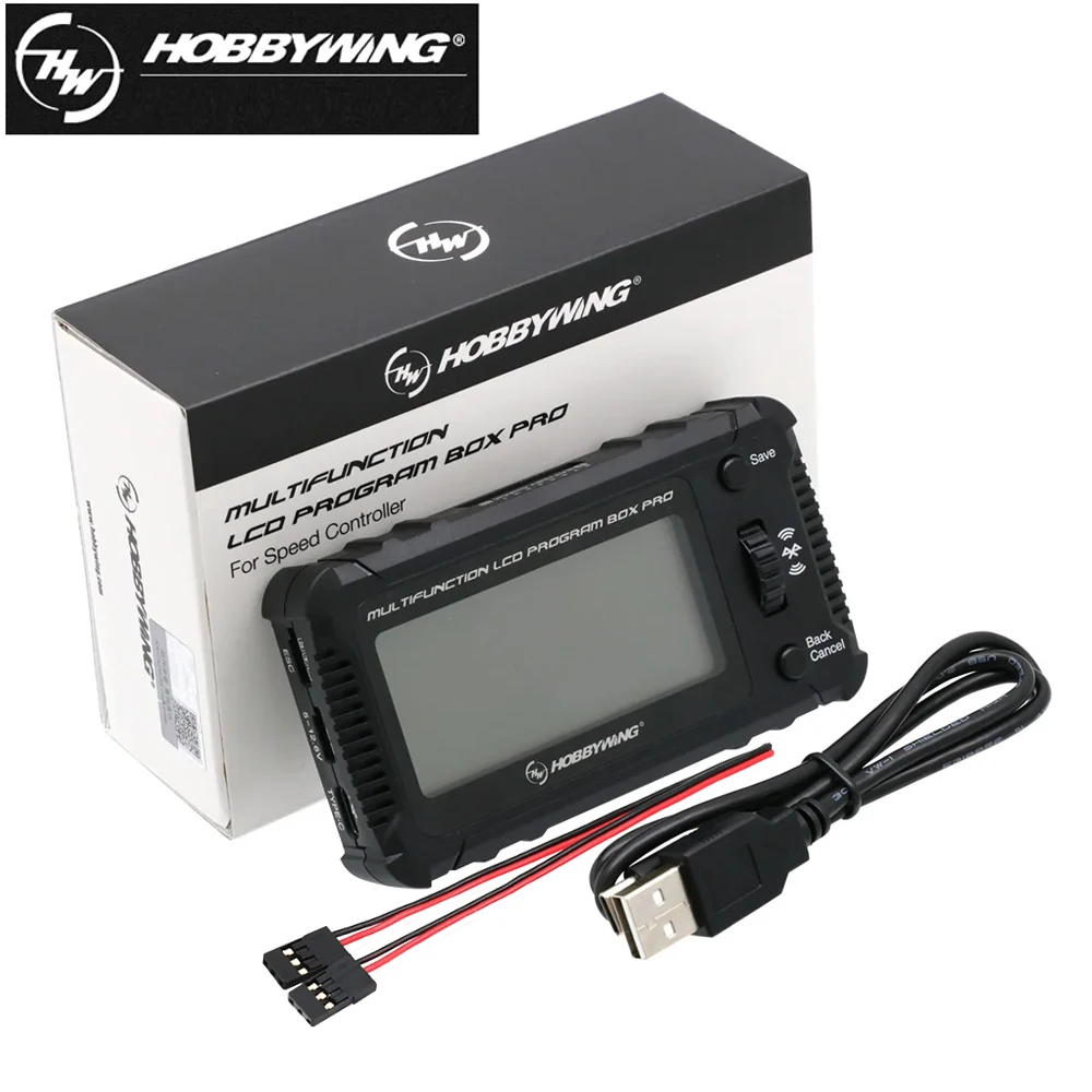 

Hobbywing Multifunction LCD Program Box Pro OTA Parameter/ Firmware Update 1-8S Battery For PLATINUM XERUN EZRUN Seaking Pro ESC