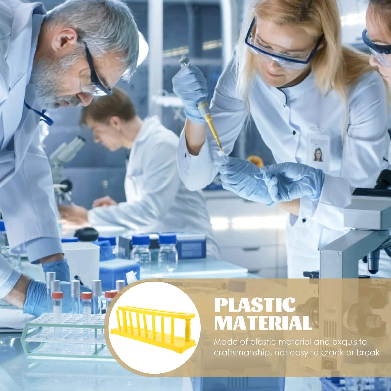 

Test Hole Sample Tube Rack Plastic Testing Tube Rack Storage ganizer for Lab Sampling Tubes Chemistry Equipment