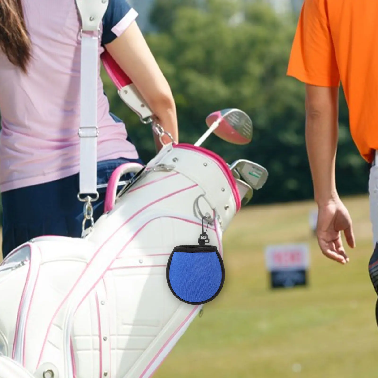 

Чехол для мячей для гольфа с неопреновой подкладкой и крючком-зажимом, портативная сумка для очистки, защищает мячи, аксессуар для гольф-сумки, The Clean Ball