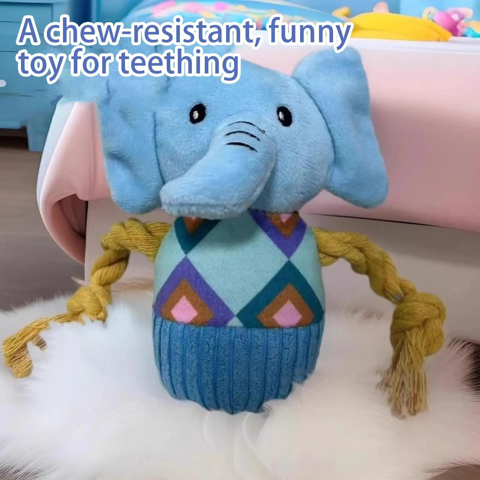 الفيل محشوة الحيوان أفخم الفيل دمية على شكل حيوان جرو التفاعلية إمدادات للعب اليومي الملل الحيوانات الأليفة غرفة المعيشة المنزلي #1