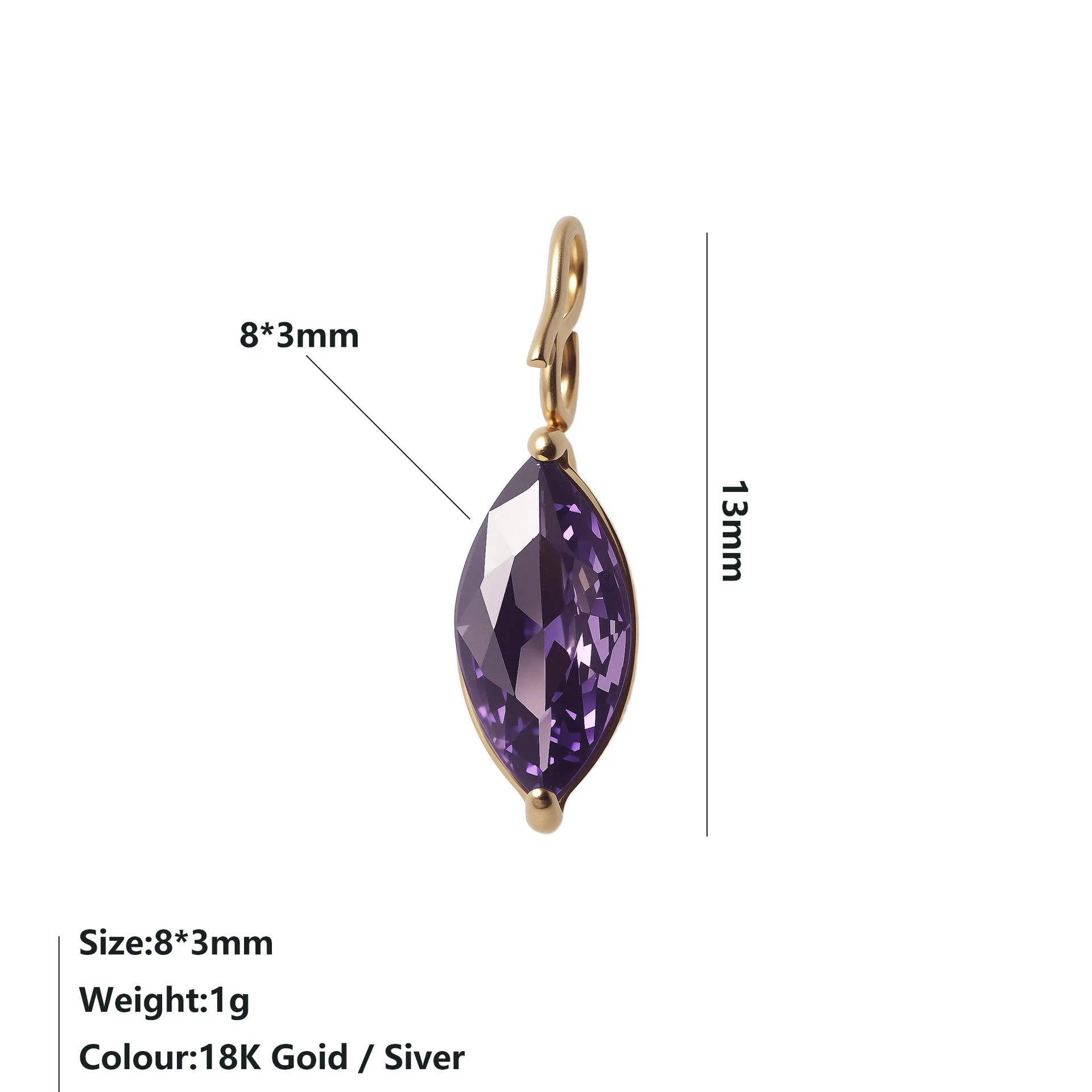 Tiny Marquise Crystal Charms for DIY Earrings
