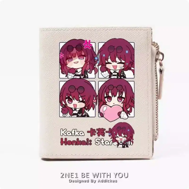 

Honkai: Star Rail Kafka Anime Fashion Wallet PU Purse Card Coin Zipper Money Bag Cosplay Gift B545 Anime