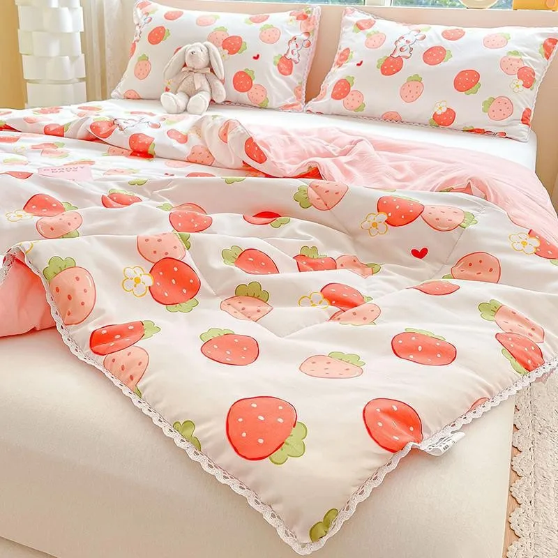 Baby Summer Cool Quilt Washed Cotton Infant Toddler Comforter Blanket Crib Quilt for Boys Kids Nap Quilt Air Conditioner Cover