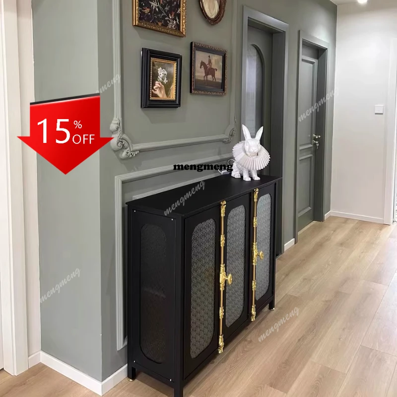 

C46American retro living room cabinet coffee table locker Luxury Design Wooden chest of drawers modern komoda drewniana furnitur