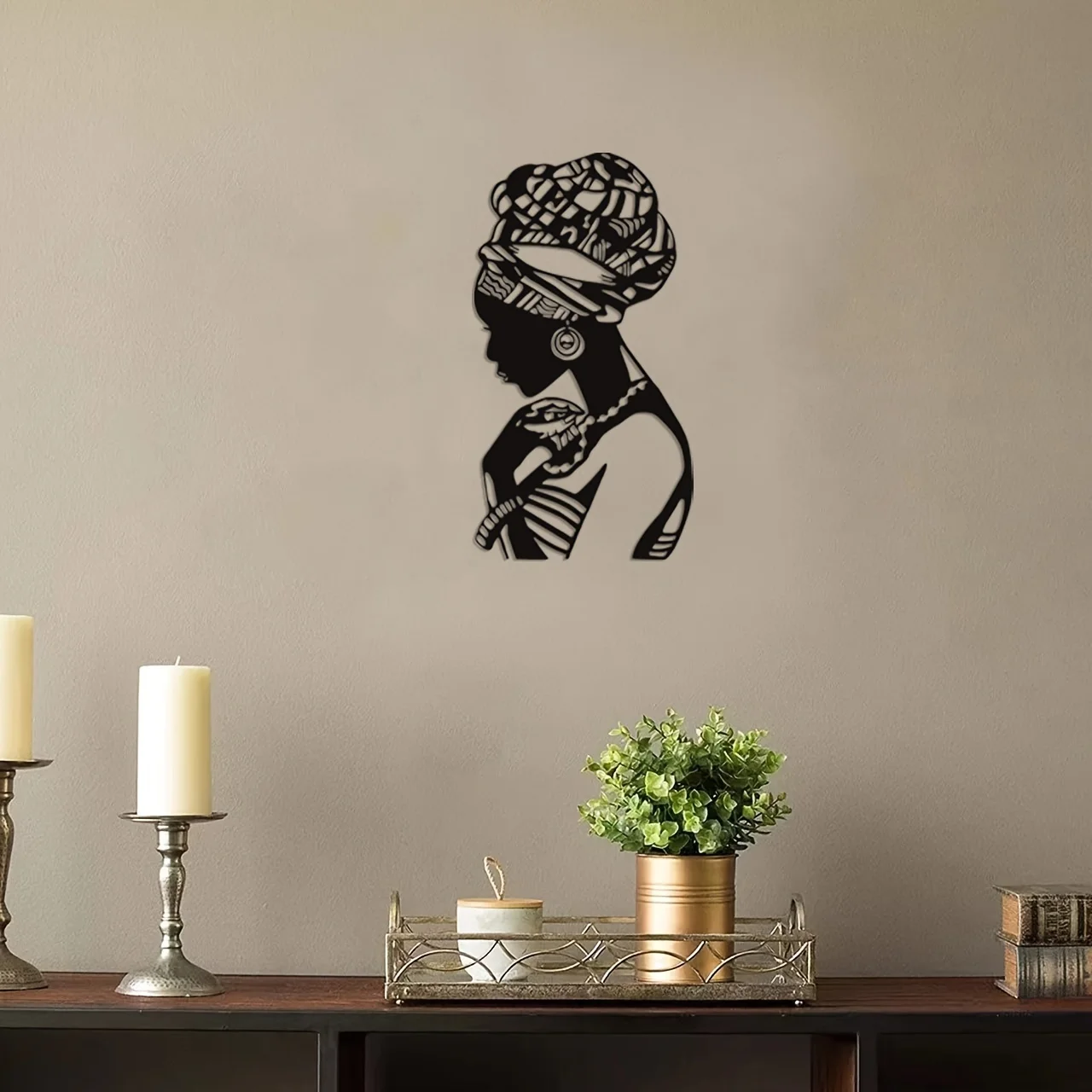 

A Beautiful African Ethnic Costume Wall Sticker Suitable For Art Wall Decoration In Living rooms, bedrooms, And Restaurants