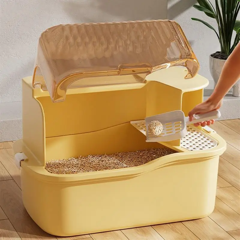 Cat Litter Box Fully Enclosed Corridor Type Extra Large Anti-splash Deodorizing Corridor Type Cat Toilet