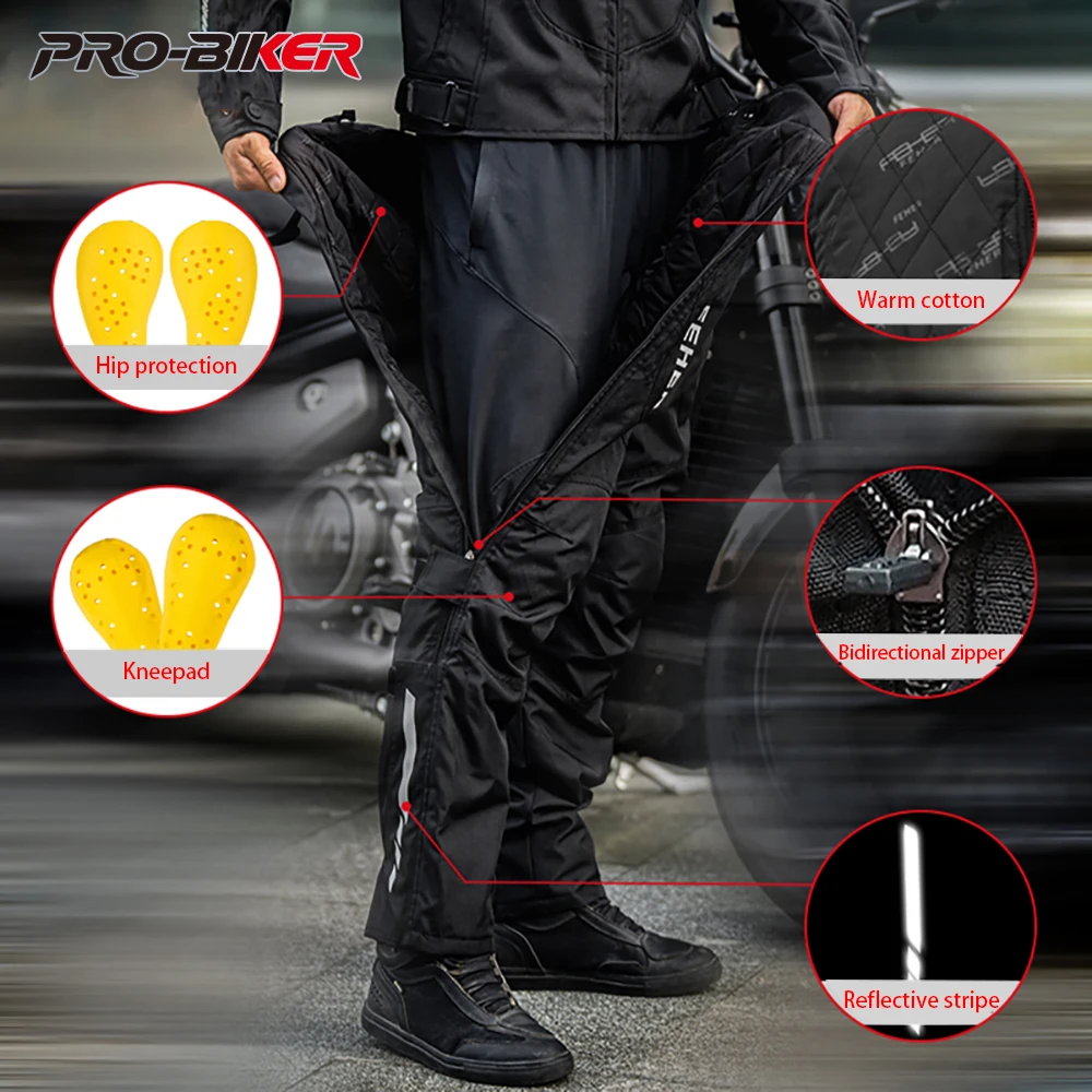 

Motorcycle Pants Man 600D Oxford Pants Motorcycle Riding Pants Wind-proof And Warm-keeping Motocross Pants Quick-release Pants