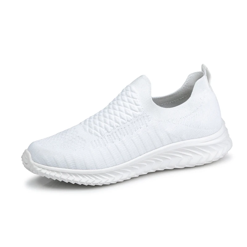 Women Men Sneakers Summer Low Top Casual Shoes Outdoor Breathable Sock Shoes Slip on Thick Soled Walking Shoes Plus Size 36-46