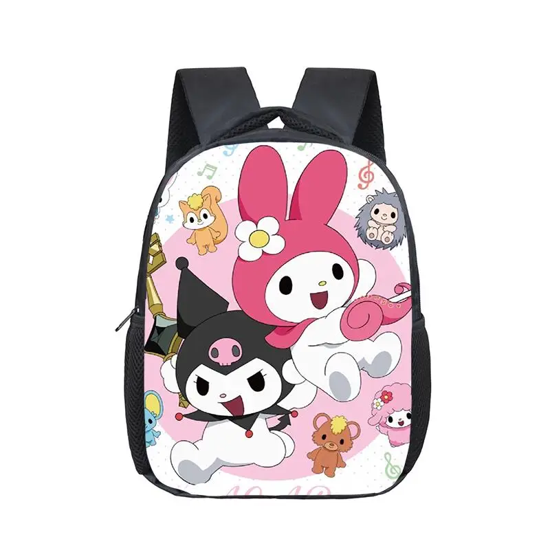 Sanurgente-Sac à Dos My Melody pour Bol, Cartable de Maternelle, Sacs d'École de Dessin Animé pour Enfants, Petit Sac à Dos pour Bébé et Tout-Petit, 12 Pouces