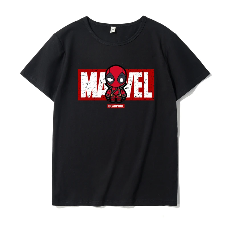 

Disney Marvel Super Hero Printed T-Shirt Men's Fashion Trend Top Men's and Women's All Seasons Cotton Crew Neck Short Sleeves
