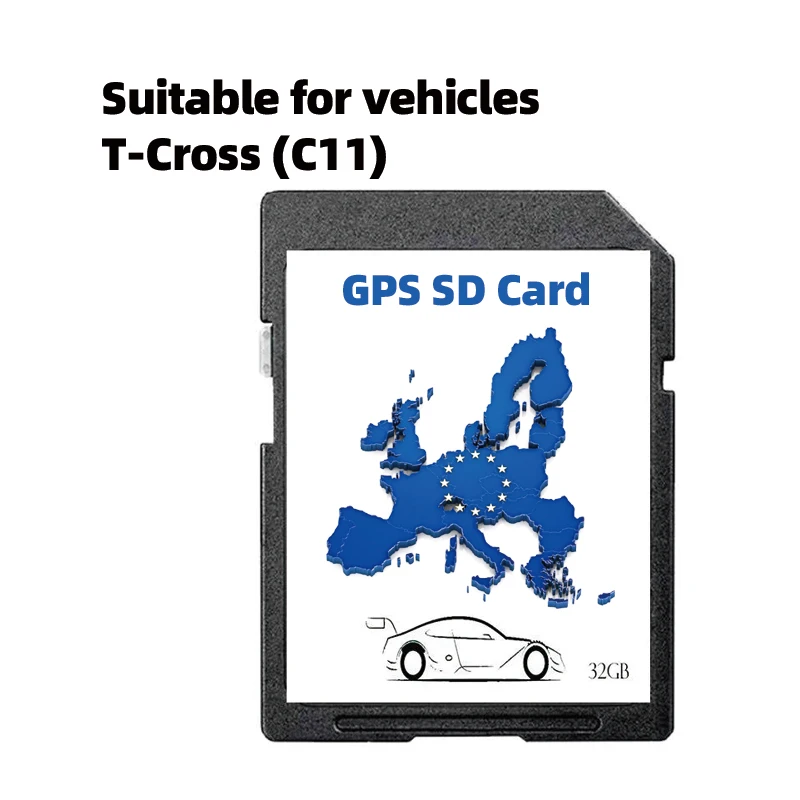 

Navigations system Update Data Card GPS Track Use For VW T Cross C11 32GB Navi AS V20 SD Card Cover Spain France UA UK