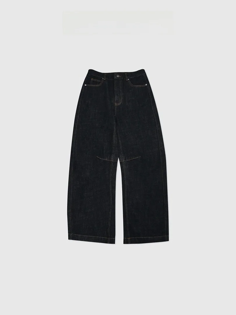 

Невыцветающие плотные джинсы-брюки из денима для женщин, универсальные, с высокой талией, хлопковые, повседневные, летние, свободного кроя