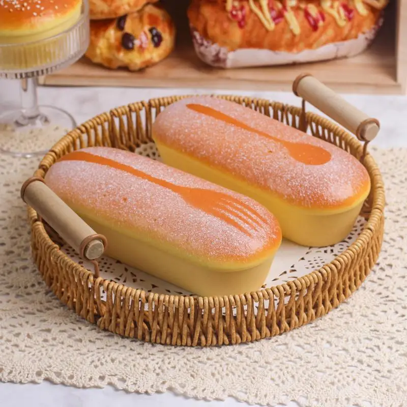 【BS】1Pcs Simulation Bread Squeeze Toys Stress Relief Realistic Food Fidget Toy Decompression Cake Cheese Bagel Bread Toy