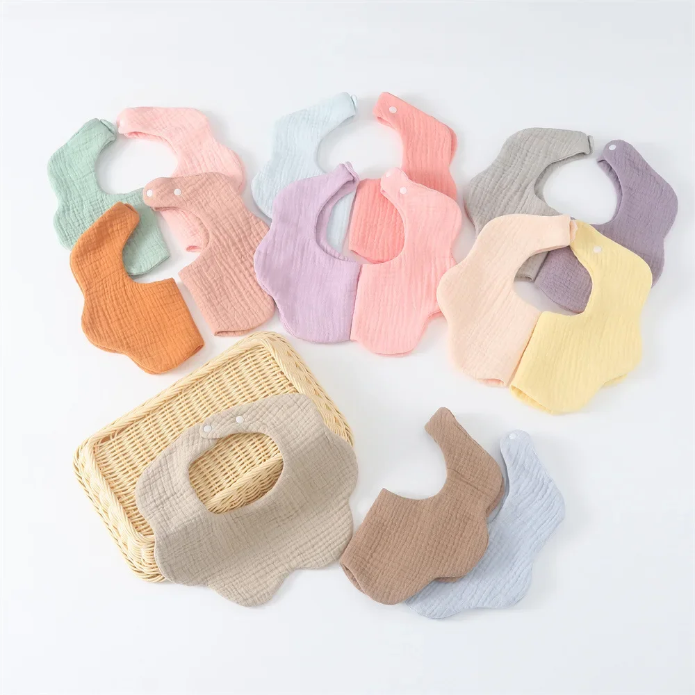 6 Layer Cotton Baby Bib Gauze Petal Baby Feeding Bib Thickened Infant Saliva Towel Soft Burp Cloth for Newborn Kid Bibs