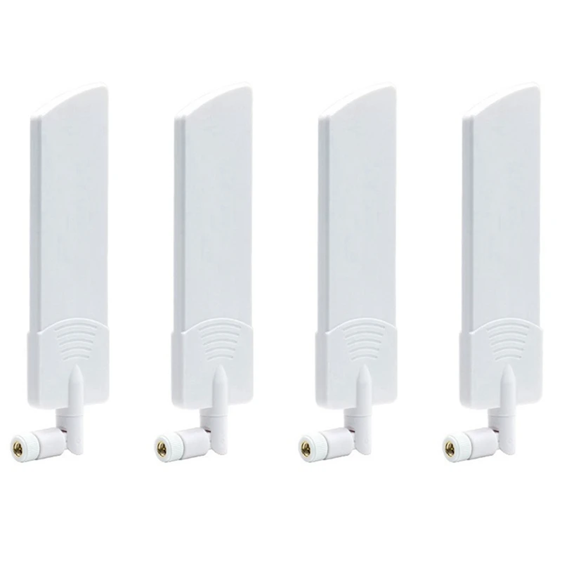 4PCS 5G/3G/4G/GSM Full Band Glue Stick Omni Wireless Smart Meter Router Module Gain 40Dbi Antenna, White SMA Male