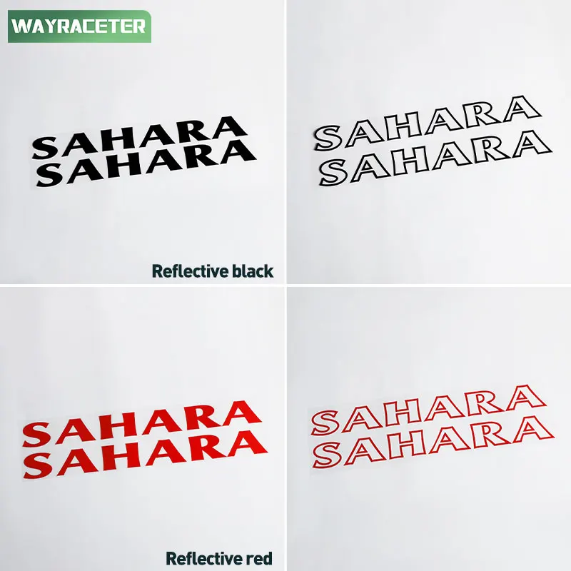 2 Pcs/Set Edition Sahara Car Hood Bonnet Side Sticker For Jeep Wrangler JK JL Unlimited Sport Renegade Gladiator JT 2025 2026