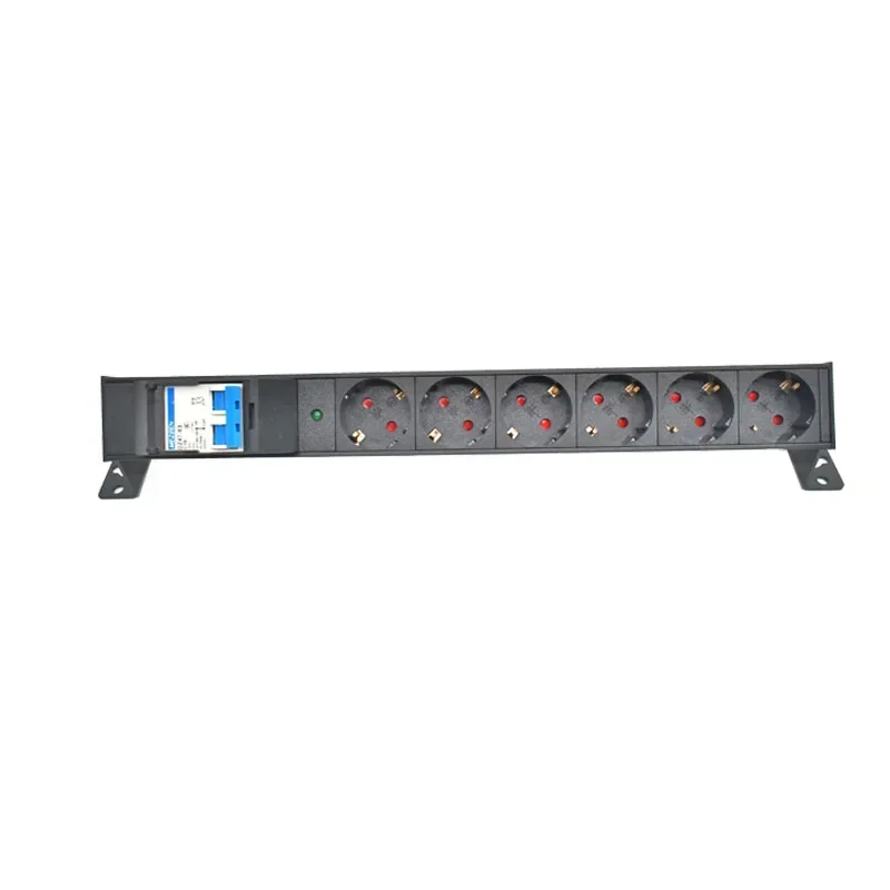 Tiras de alimentación PDU, enchufe de Metal para encimera de escritorio de oficina, salida 1-9AC, fila de muebles, enchufe eléctrico, enchufe europeo, interruptor de aire de 16A y 4000W