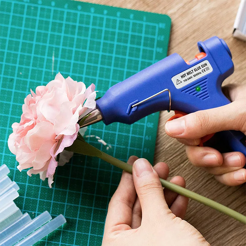 20W Mini Hot Glue Gun, Fast Preheating Glue Gun for Christmas Crafts School DIY Arts Home Quick Repairs, Use 7mm Glue Sticks