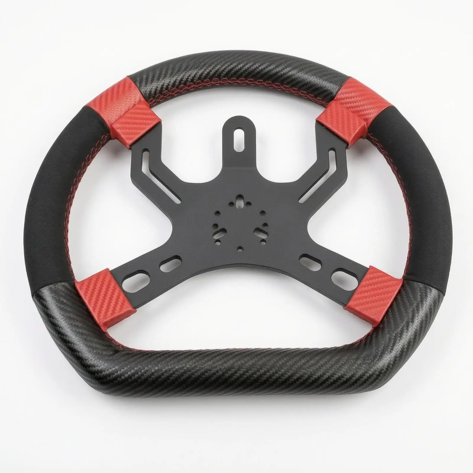 High Performance Kart Steering Wheel 300 Diameter PU Leather Alloy Hub for Competitive Racing Enthusiasts