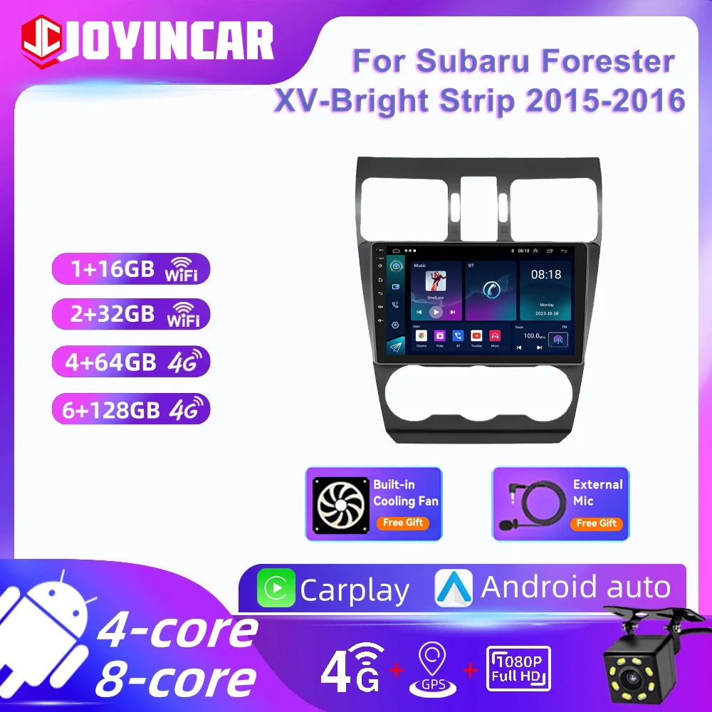 Android13 9'' 2din Car Radio For Subaru Forester XV-Bright Strip 2015-2016 Multimedia Video Player Carplay GPS Navigation Stereo