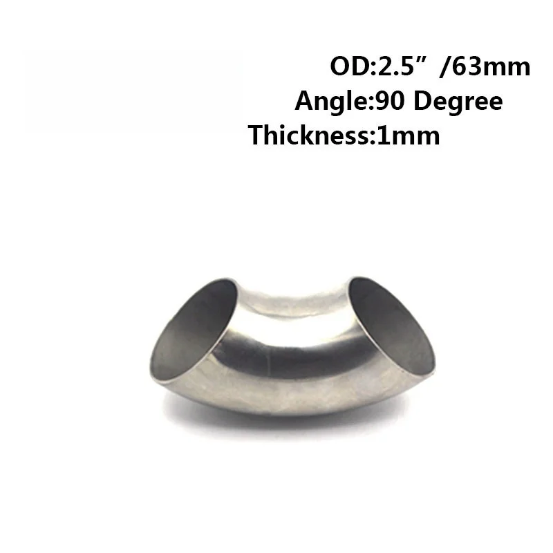 PinXin 90 Degree Bend Elbow Pipe 201 Stainless Steel tube curve pipe OD 60mm 63mm 76mm