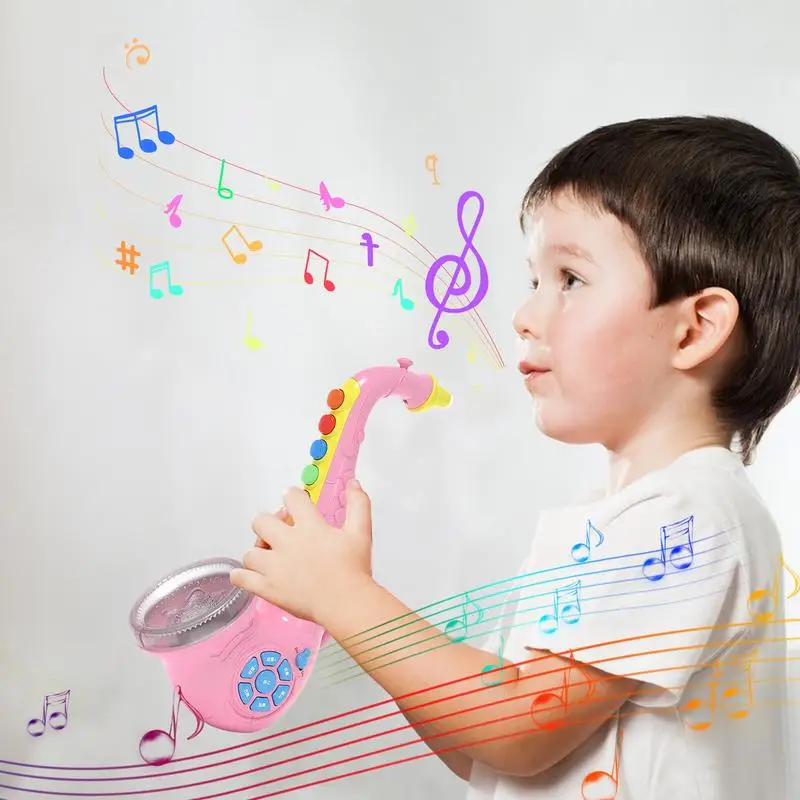 Kids Trumpet Interactive Music Toy With Light And Sound Simulated Musical Trumpet Toy Portable Musical Instruments Educational