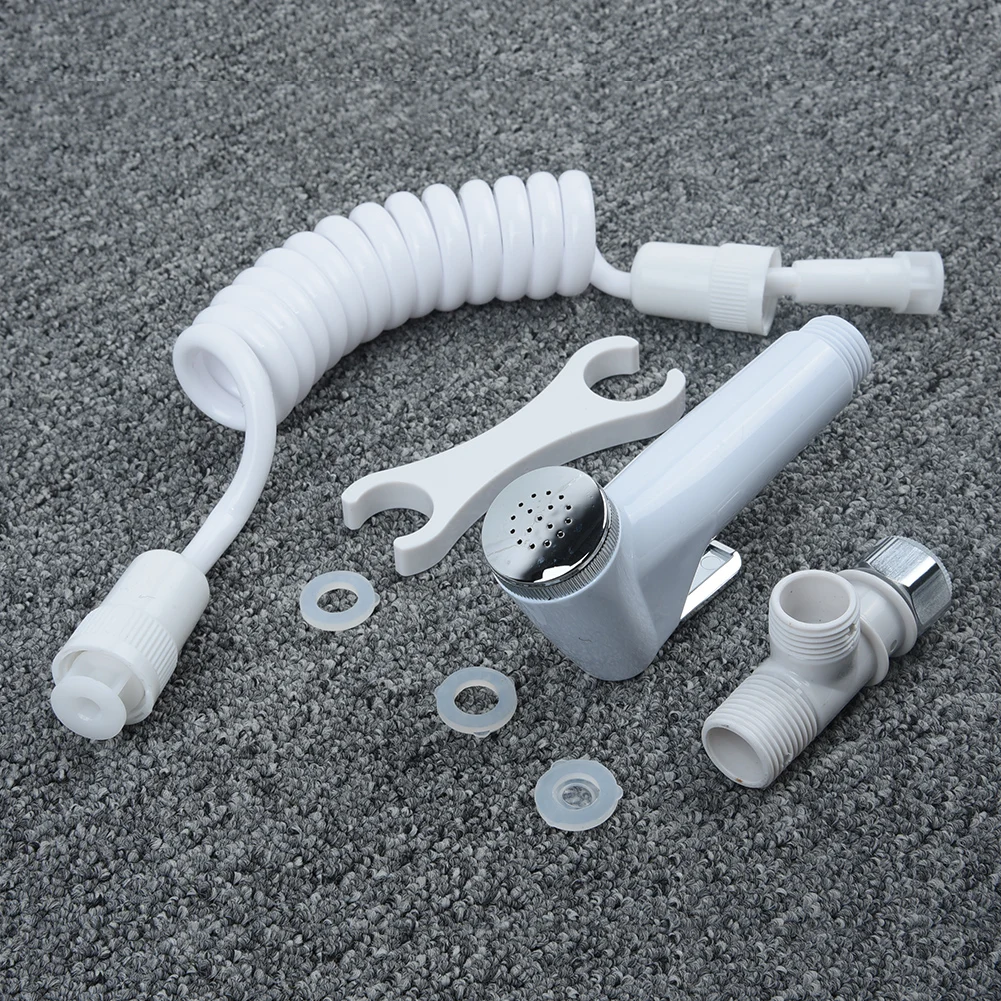 

Высококачественный пластиковый адаптер для биде-душевого шланга для туалета, настенный, 1.5 м, с ручным распылителем и кронштейном