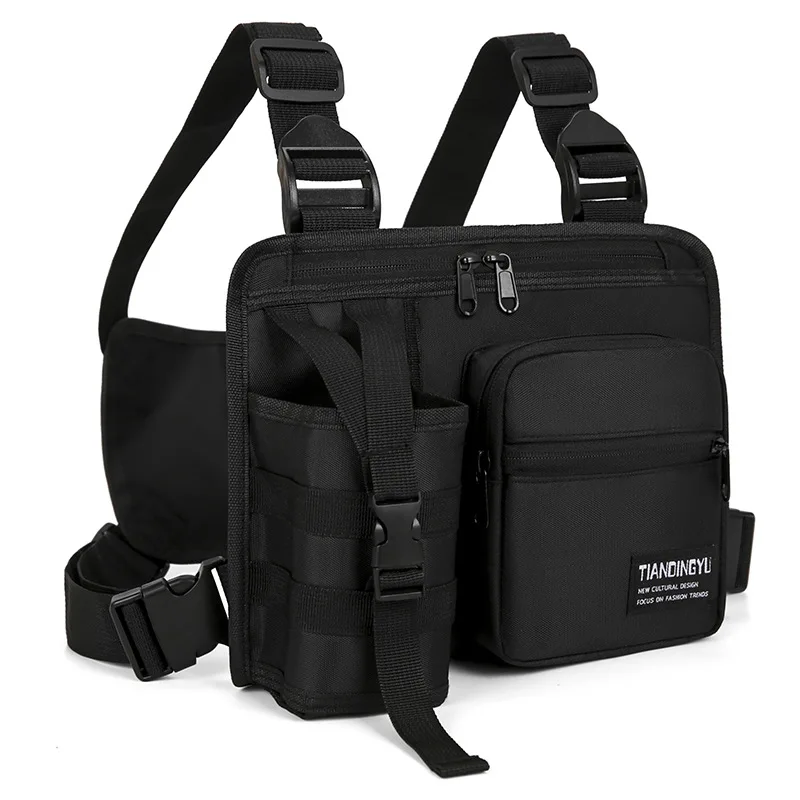 

Уличная тактическая сумка-жилет, мужская камуфляжная спортивная нагрудная сумка, портативная сумка для хранения чашек с водой для мобильного телефона, интегрированная сумка