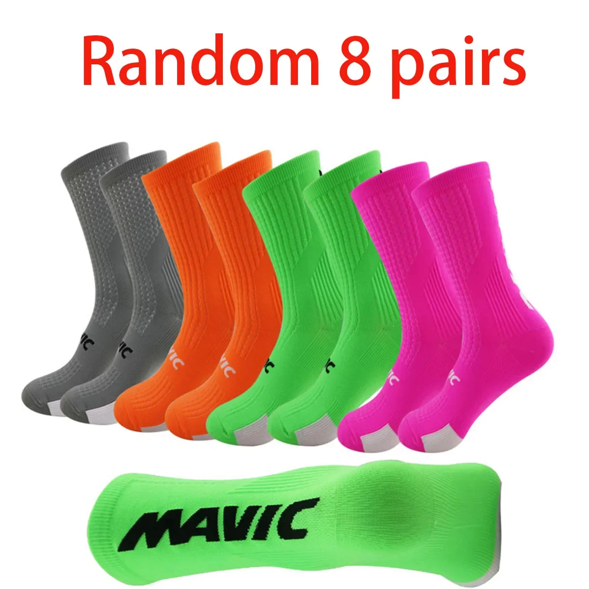 

8 pairs of professional running football socks are randomly selected for breathable sports