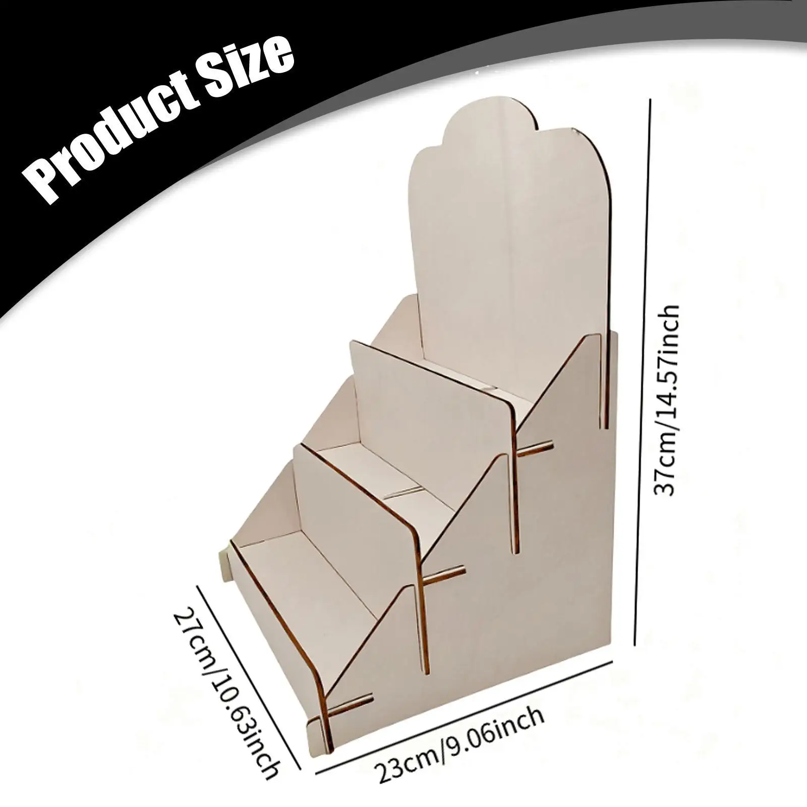Greeting Card Display Shelf Wooden Storage Rack Organizer for Brochures Postcards Bookmarks Office Trade Show