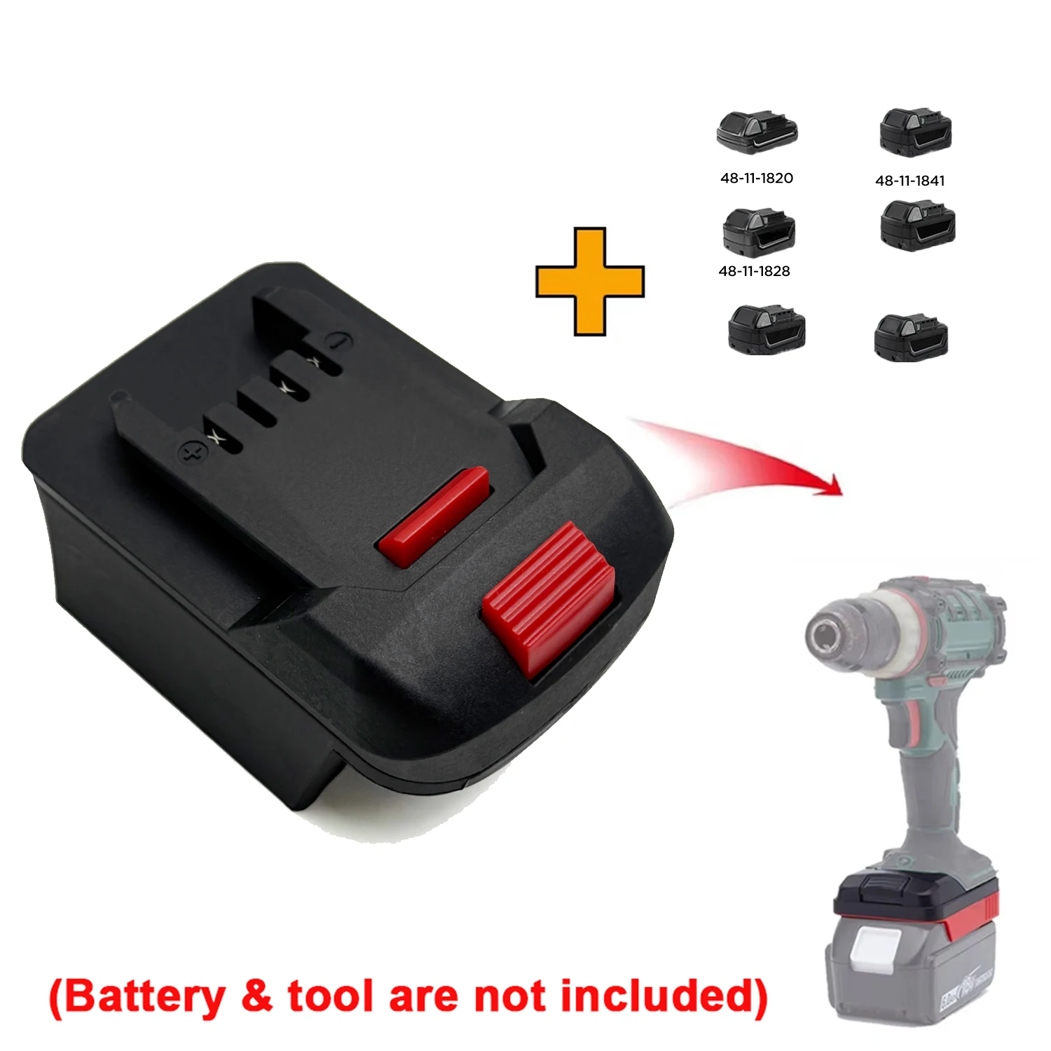 Battery Adapter Converter For Milwaukee 18V Lithium Battery to For Lidl Parkside X20V Li-Ion Power Tool, NO Battery - view 4