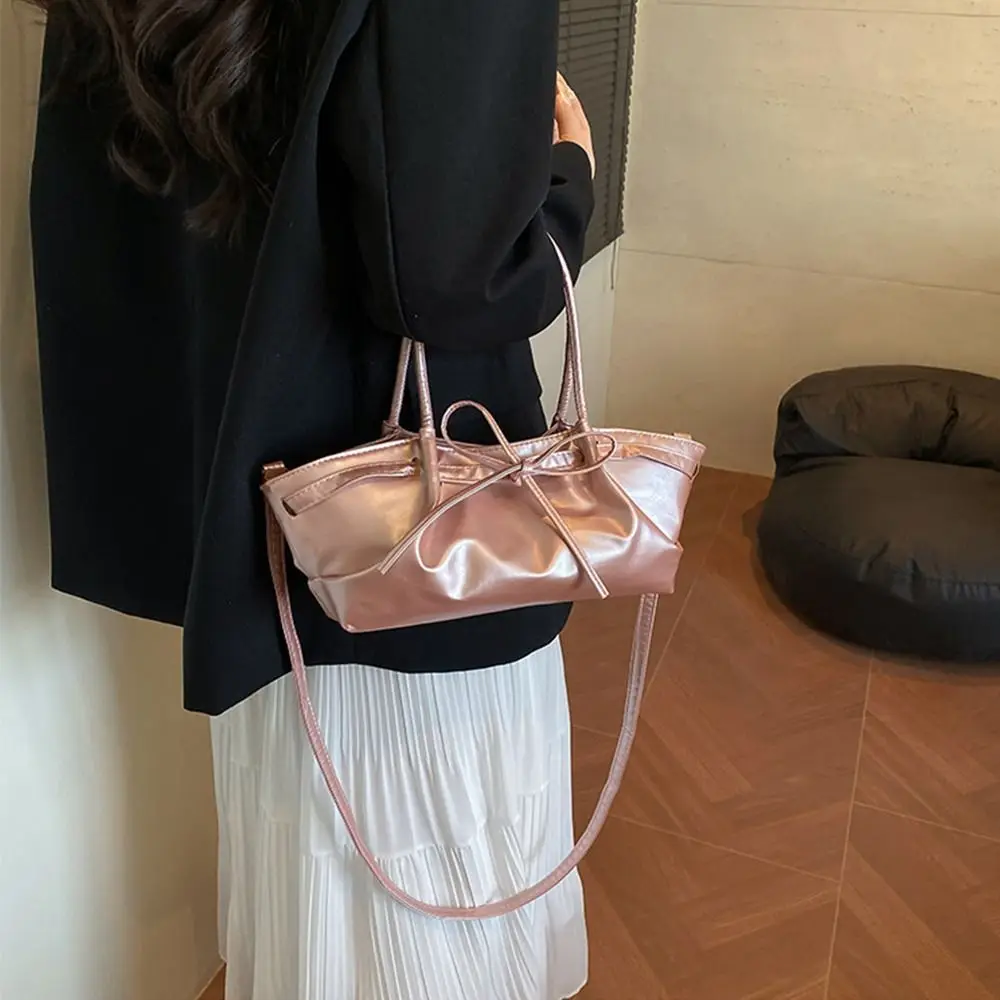 

Fashionable Designer Bowknot Bucket Bag Multi-color Gentle Bow Cross Body Bag Pu Leather Casual Women's Tote Bag Girls