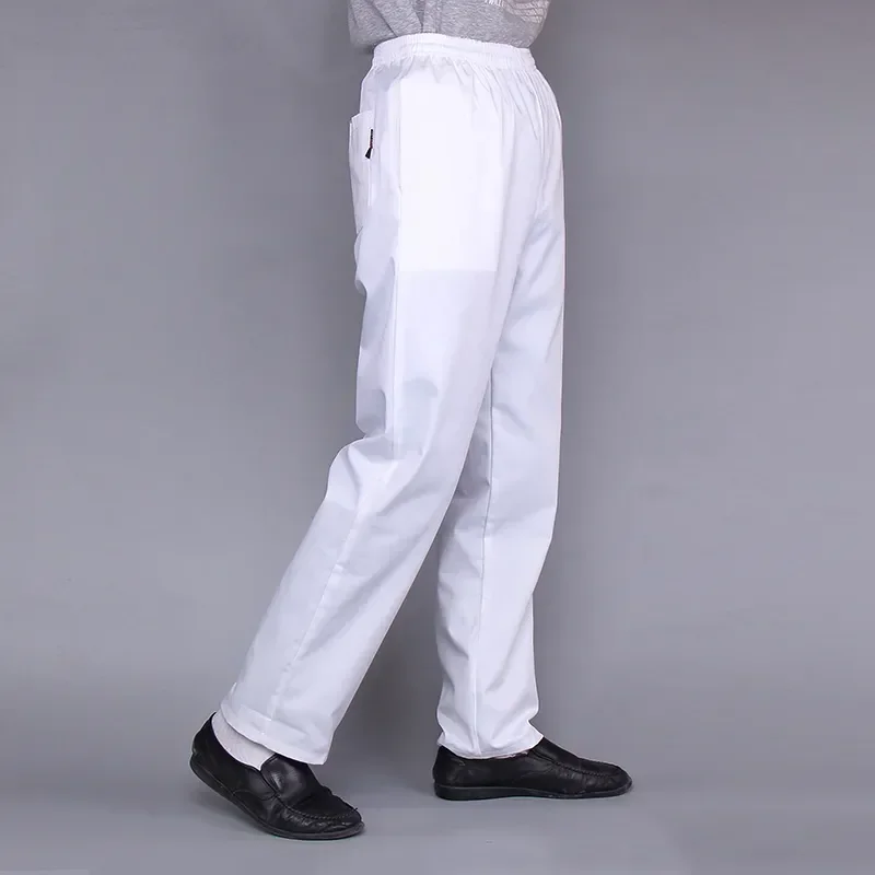 Restaurant Kitchen Uniforms White Zebra Bakery Hotel Work Trousers Clothes High Quality Pants Elastic Catering Cooker Chef