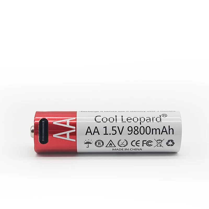2022ใหม่1.5V AA 9800Mah แบตเตอรี่ลิเธียมชาร์จ USB,สำหรับรีโมทคอนโทรลเมาส์ Kipas Angin Kecil ไฟฟ้าของเล่นแบตเตอรี่ + สาย