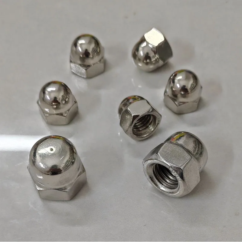 6#-32 8#-32 10#-24 1/4-20 To 1/2-13 UNC Thread 304 Stainless Steel Hex Domed Cap Nut Decorative Hexagon Acorn Nut