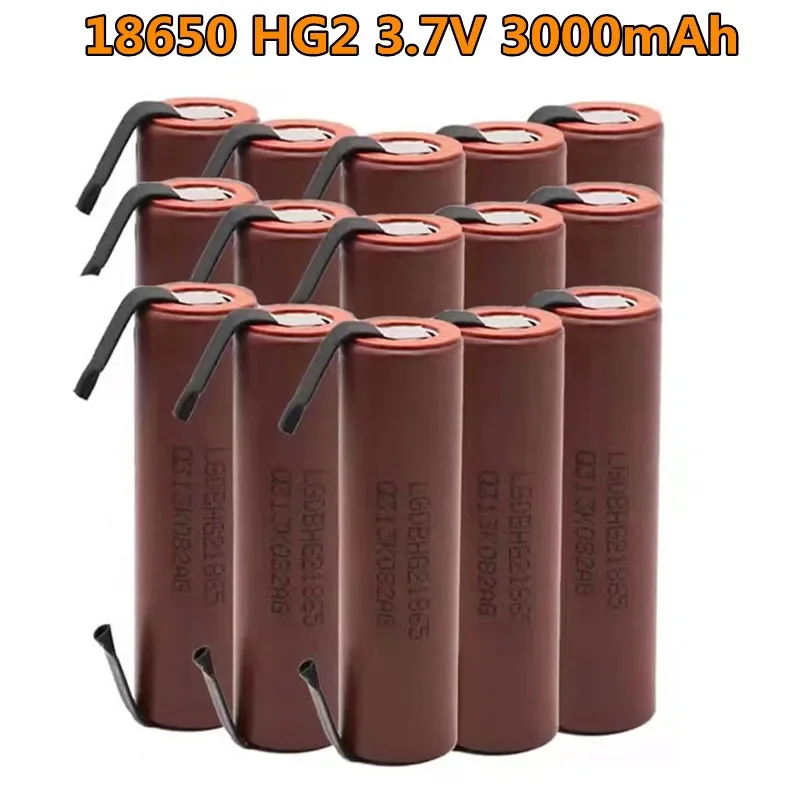 بطارية ليثيوم قابلة لإعادة الشحن ، أصلية ، welding Spot Hg2.3.7 v.3000 mah ألعاب متطورة ، كشافات ، تطبيق