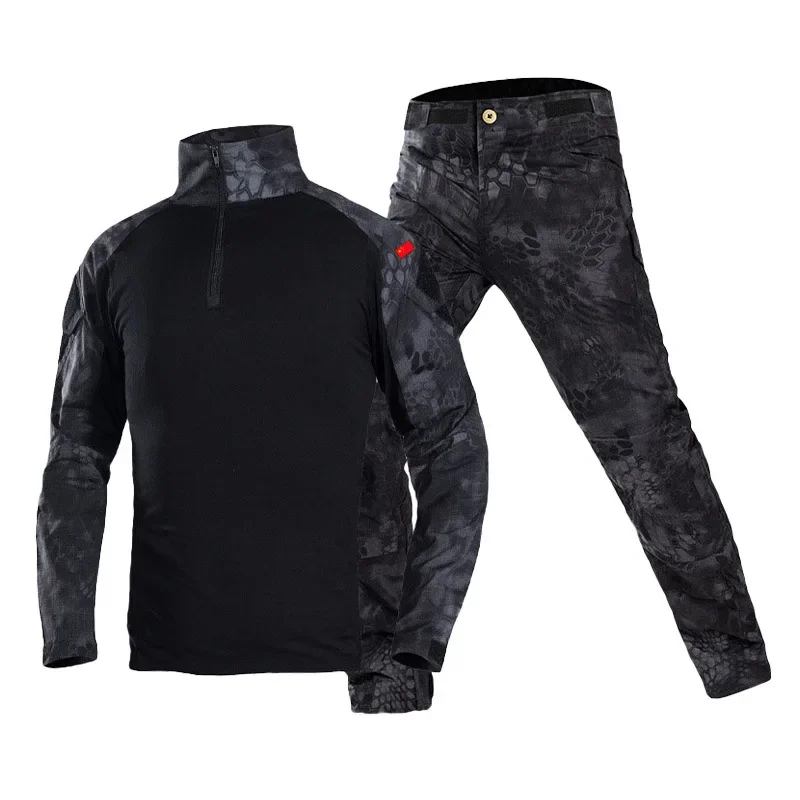 

Kids Camo Uniform Tactical Shirt Pants Set Children Boys Camouflage Combat BDU Outdoor Running Training Hunting Clothes